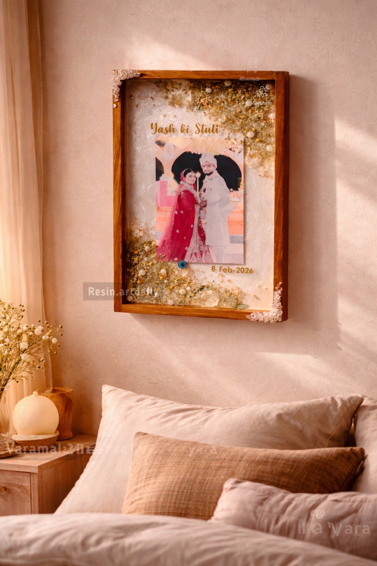 Varmala Preservation Resin Frame – Personalized Wedding Memory Keepsake