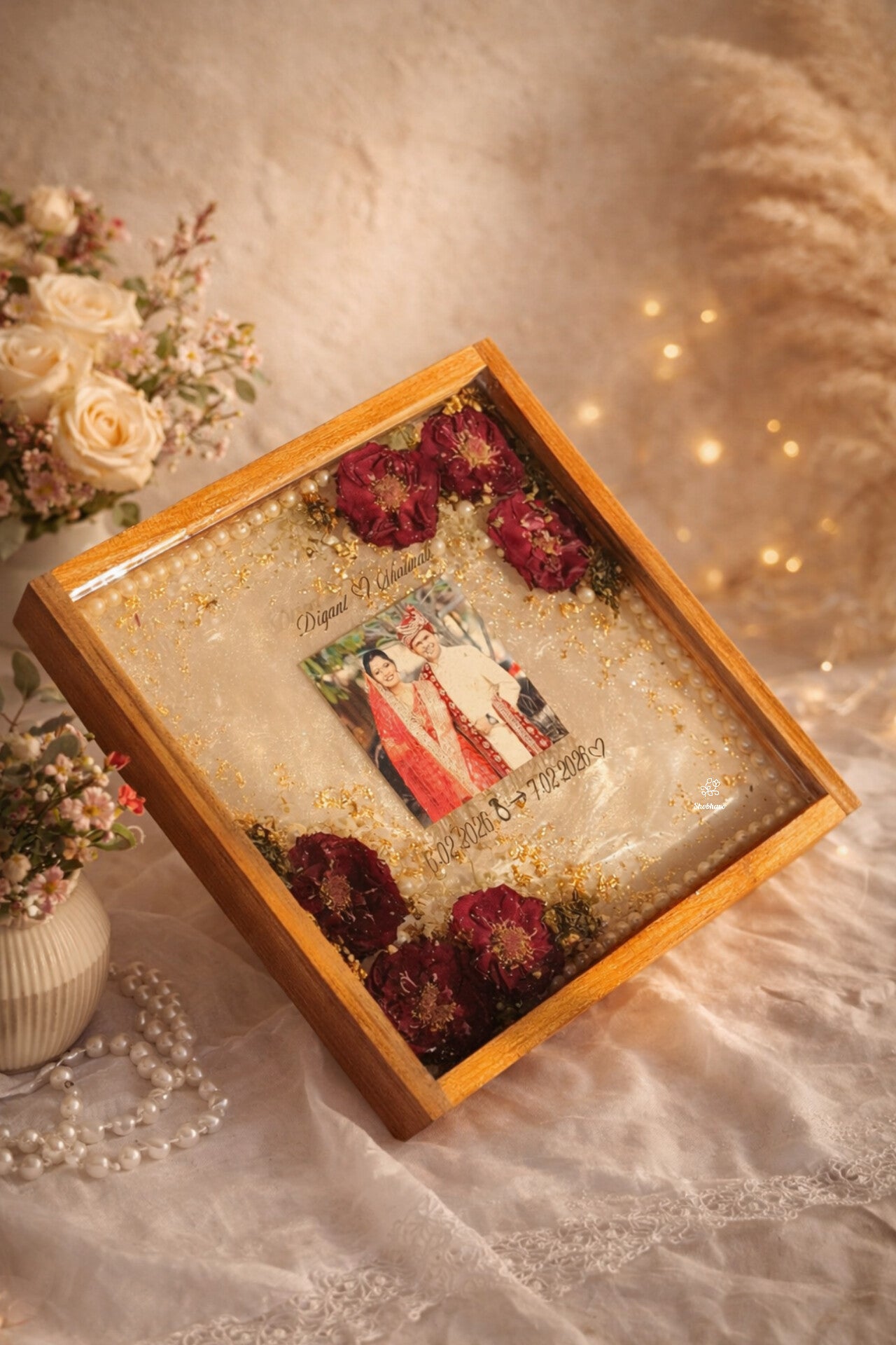 Varmala Preservation Resin Frame | Custom Wedding Memory Frame | Shobhavo- Shalmali & Digant