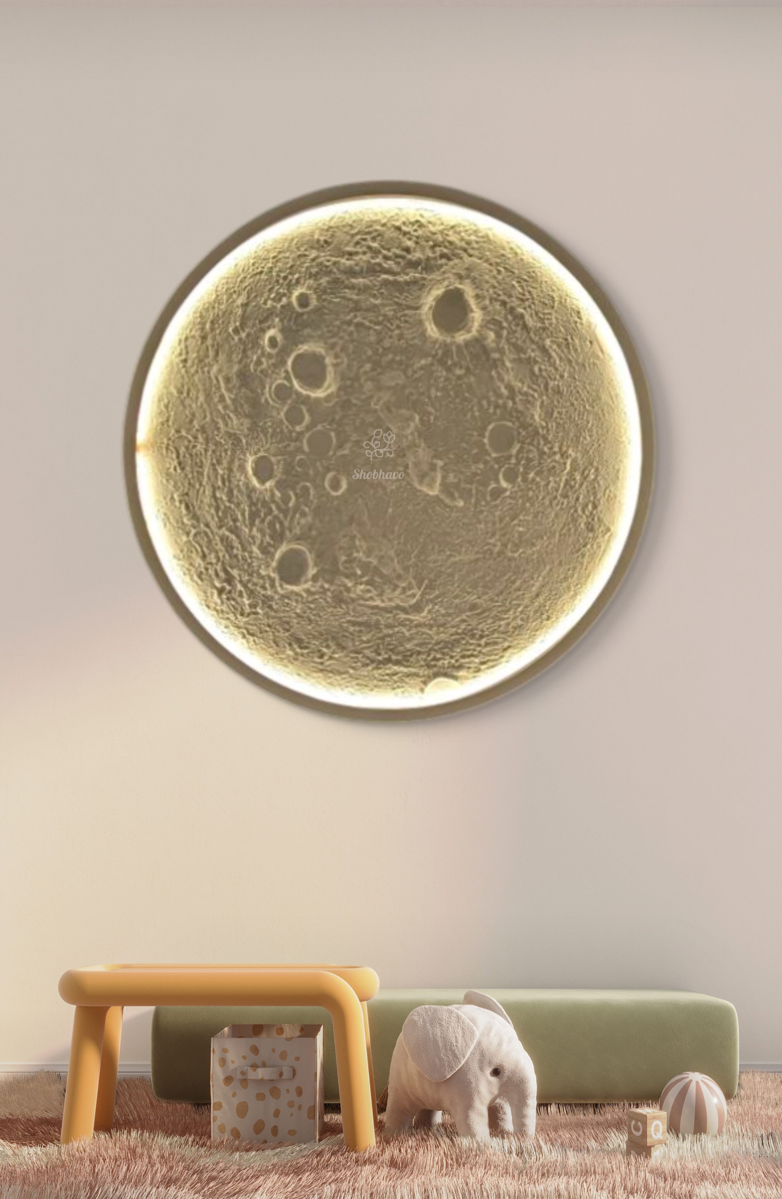 The Moon Ride Resin Wall Art – Handcrafted Celestial Fantasy Home Décor