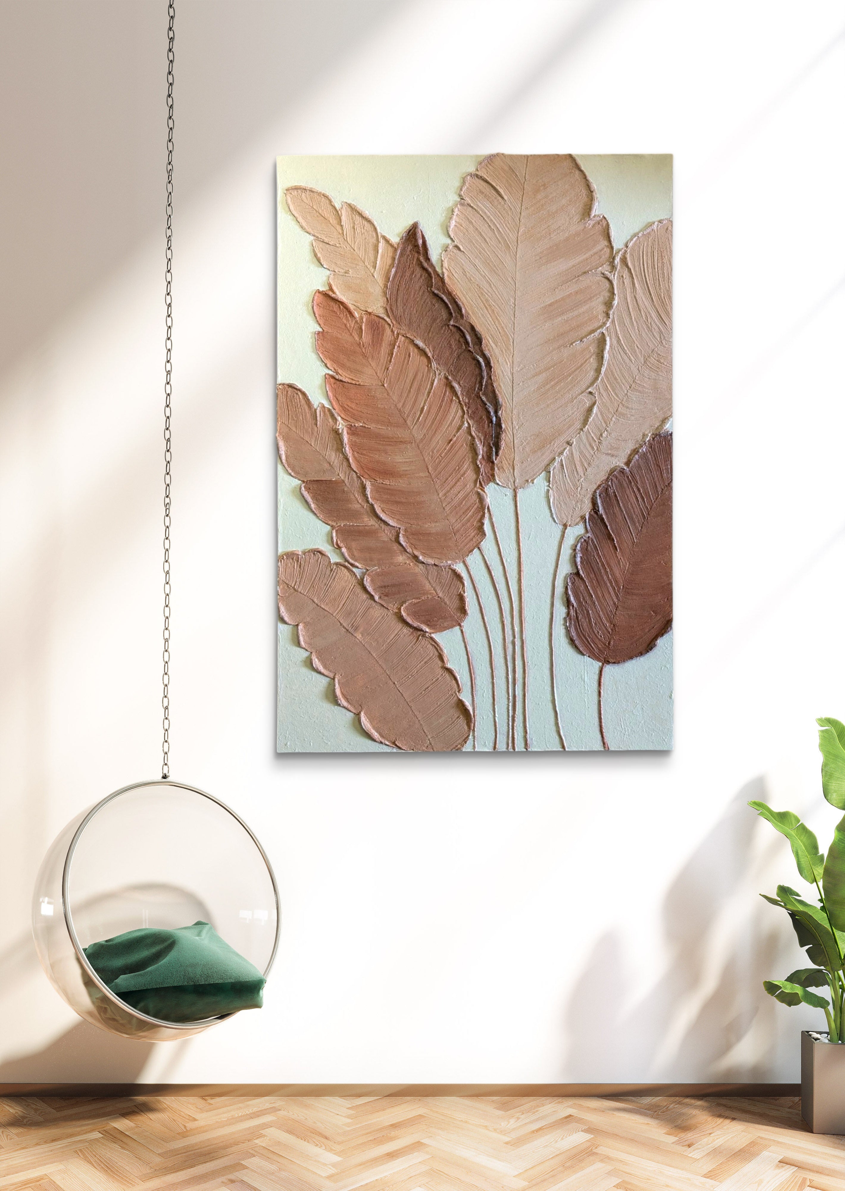 Earthy Feather Texture Art